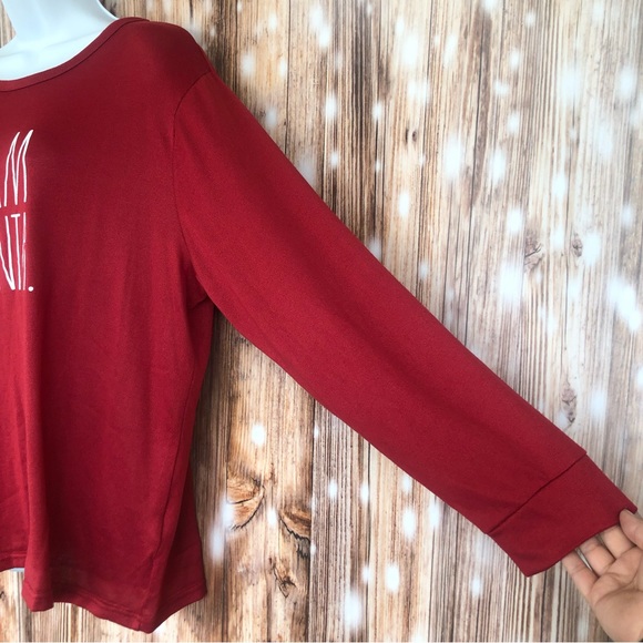 Rae Dunn Team Santa Long Sleeve Sleep Shirt Size XL - Picture 2 of 6